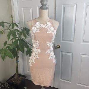PARTY/COCKTAIL DRESS Forever 21-Blush Pink Dress W/White Flowers Size,S